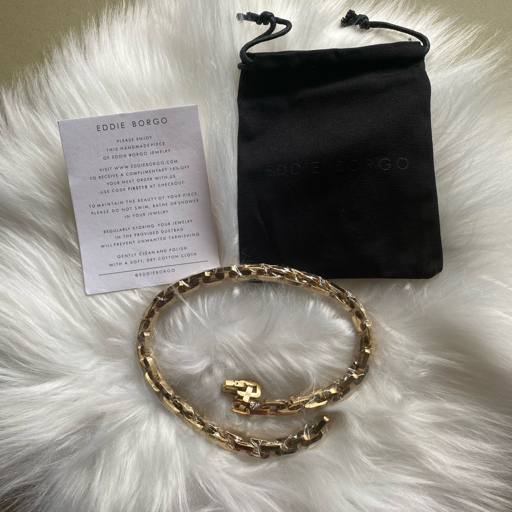 Eddie Borgo- Chain Supra Link Necklace 12 K Gold Plated Brand New